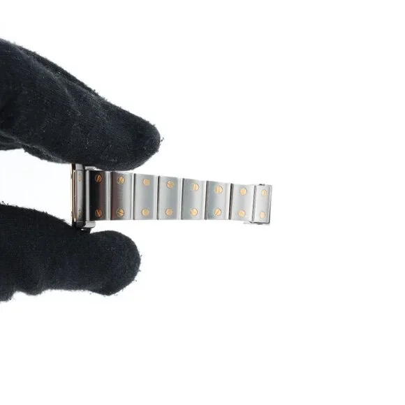 Cartier Santos 1057930 24mm Dirty White Roman Numeral Dial Fixed Bezel Santos - Picture 2 of 10